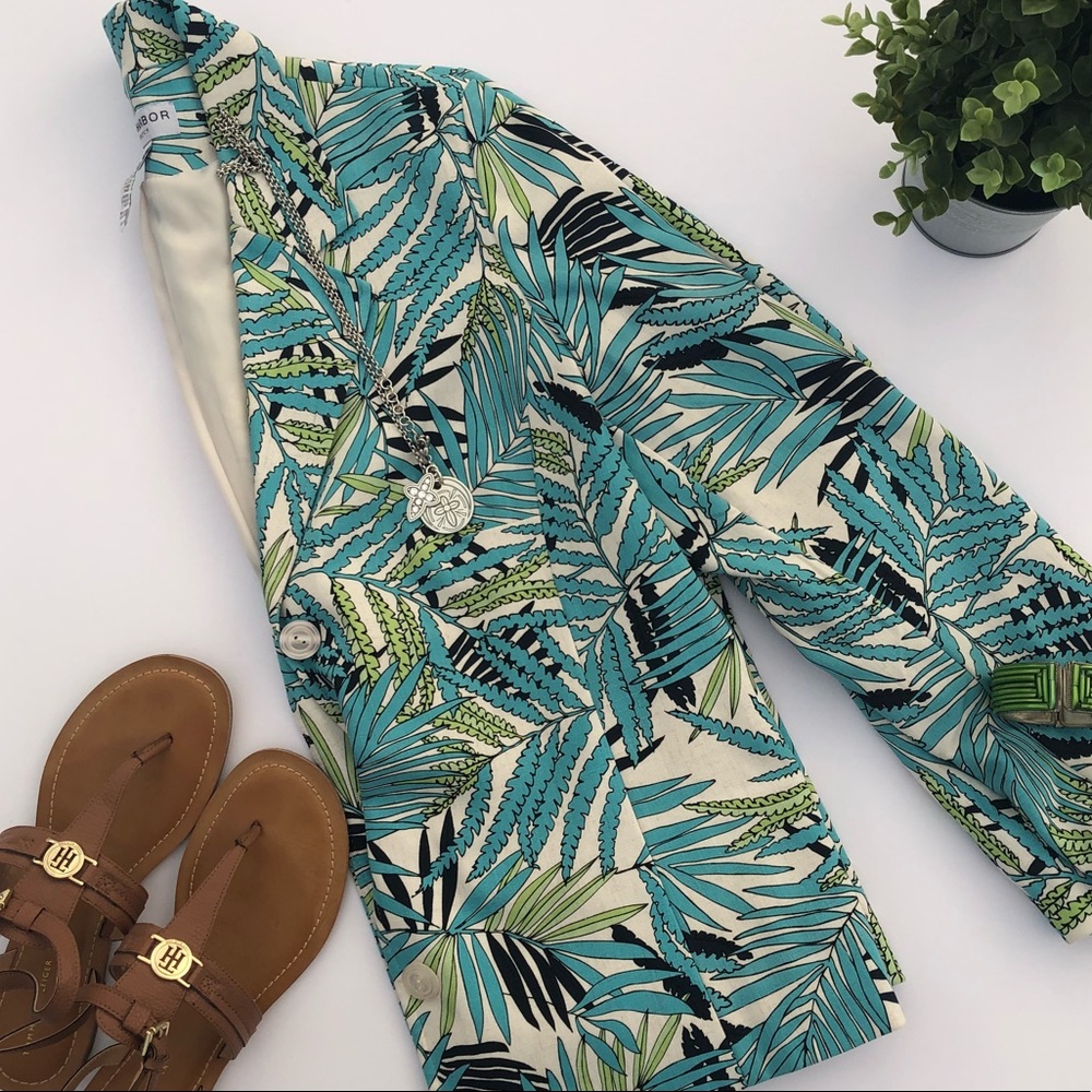 🌴 Sag Harbor tropical print blazer 🌴